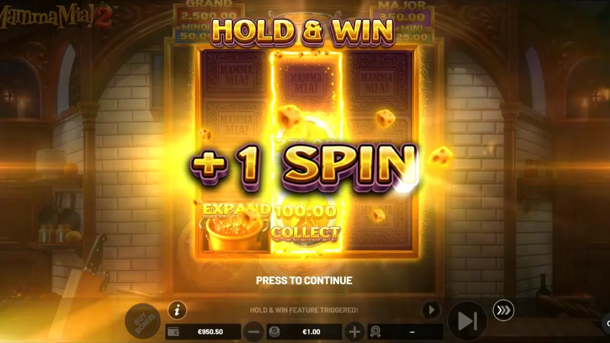 Chef Salvatore em sua cozinha rústica italiana no slot Mamma Mia 2 da Betsoft