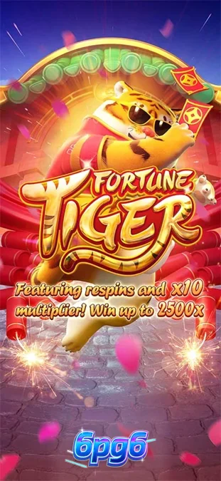 Interface do jogo de slot Fortune Tiger com elementos visuais asiáticos